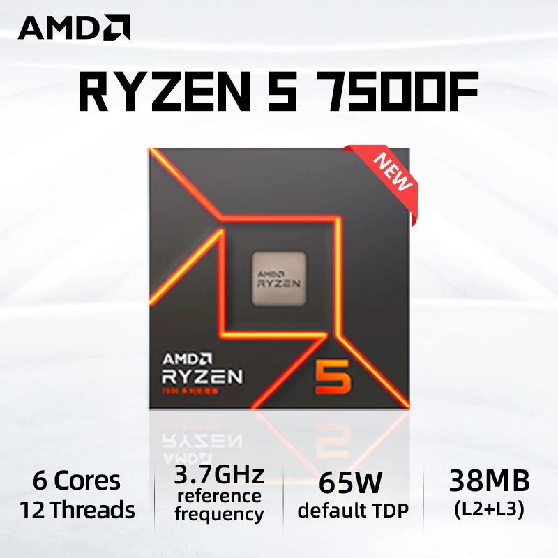 AMD Ryzen 5 7500F R5 7500F, 3.7GHz, 6 ھ 12  CPU μ, 5NM L3 = 32M100-000000597 , AM5    , ǰ